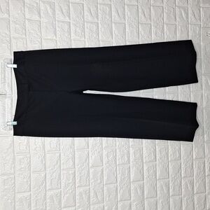 ST. JOHN SPORT Black Wide Leg Trouser Pants